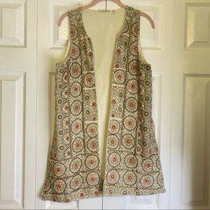 Soft Surroundings Alhambra Duster Vest Beaded S/M